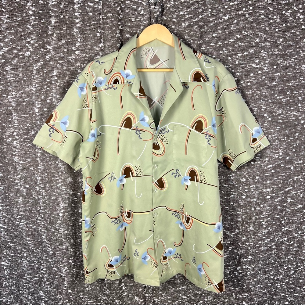 Homemade‎ Casual Button Up Shirt Funky Design